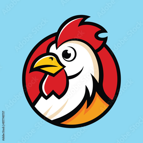 Chicken Mascot Logo Design Chicken Vector Illustration
