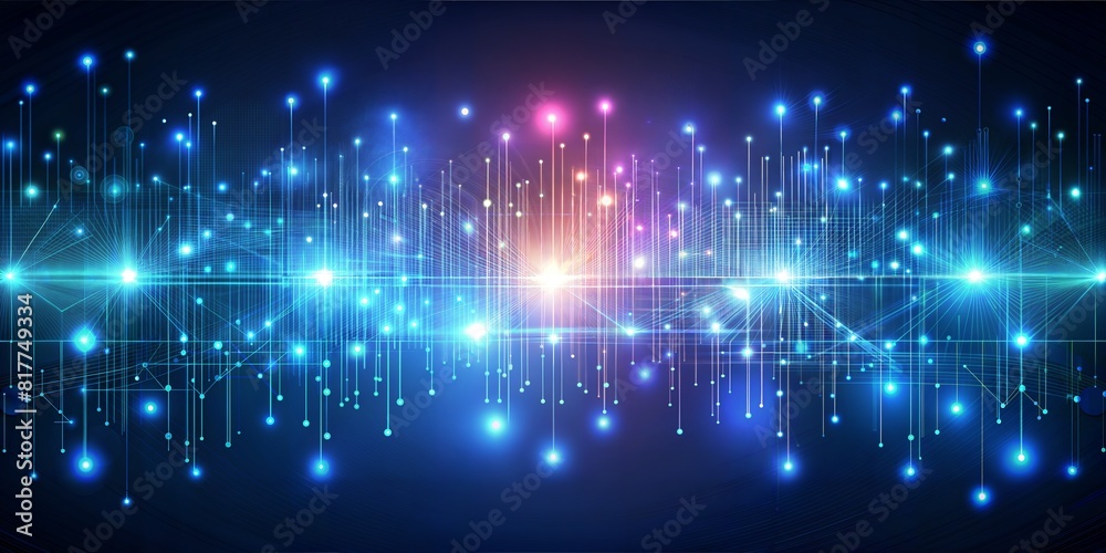 Abstract technology background with glowing particles Abstract technology background with glowing particles