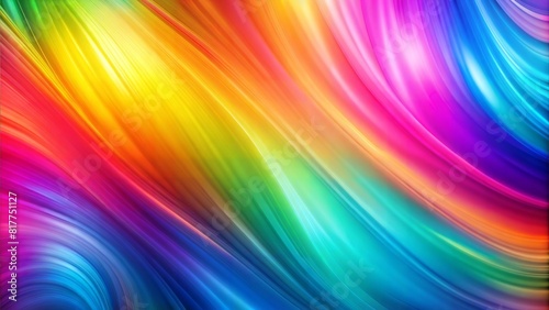 Blurred colored abstract background.  Smooth transitions of iridescent colors.  Colorful gradient.  Rainbow backdrop.