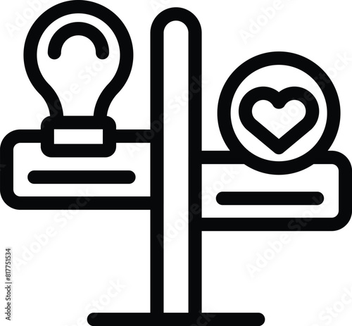 Life balance coaching icon outline vector. Mindset training. Wellness self improvement
