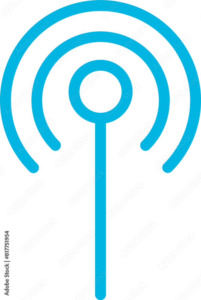 Antenna tower signals around icon one stand Antenna tower signals around icon one stand