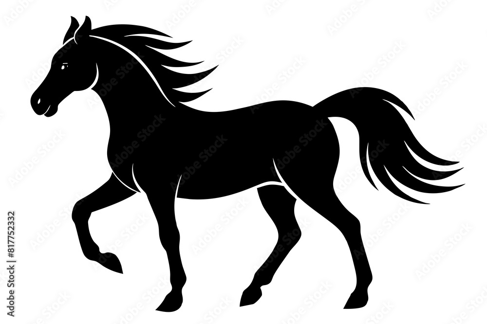 horse vector silhouette illustration horse vector silhouette illustration