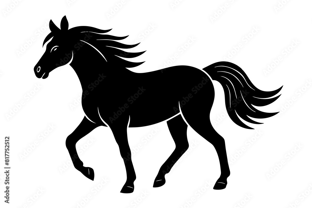 horse vector silhouette illustration