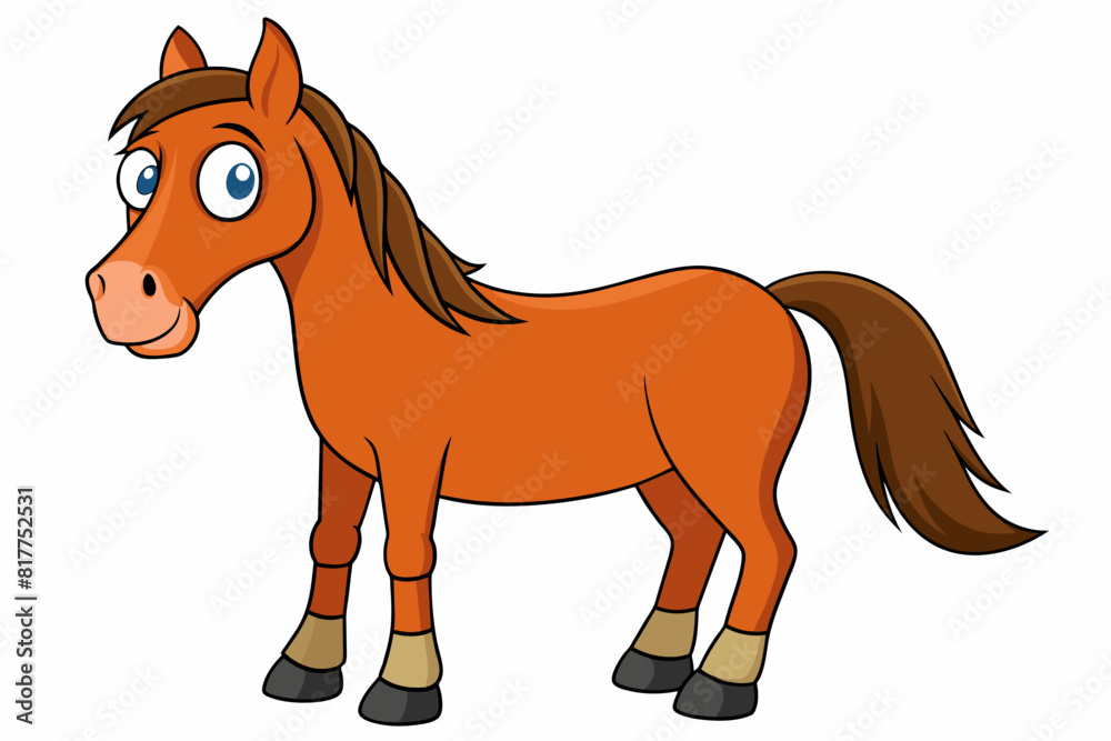 horse cartoon vector illustration