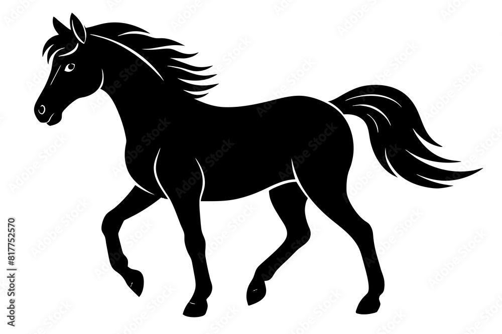 horse vector silhouette illustration