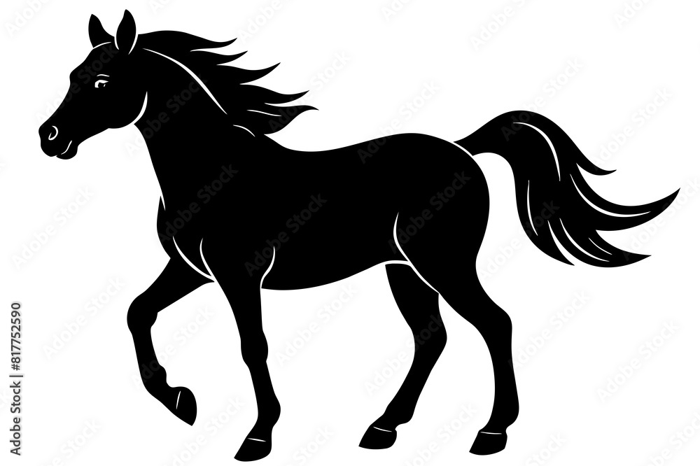 horse vector silhouette illustration