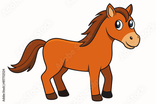 horse cartoon vector illustration