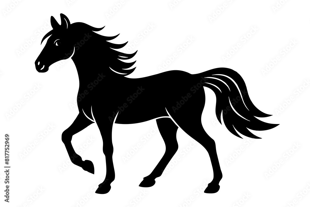 horse vector silhouette illustration