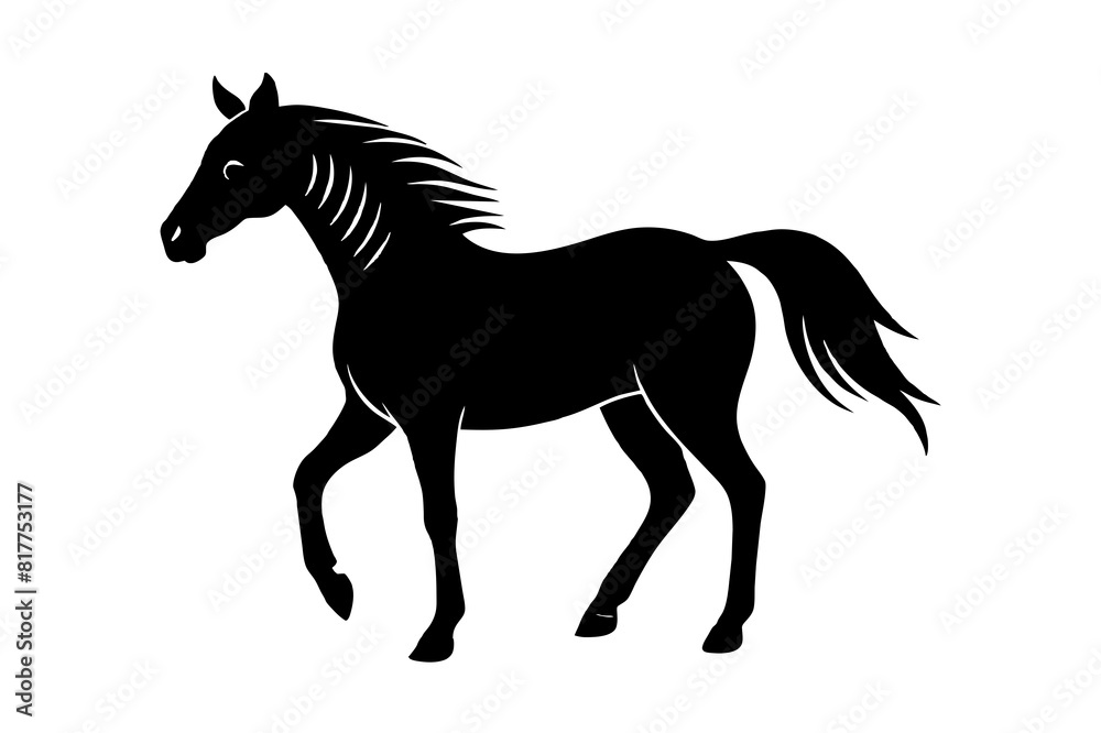 horse vector silhouette illustration