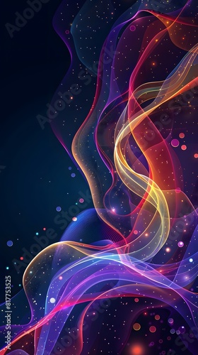 Vibrant abstract Art Wallpaper - Abstract Swirls and Flames photo