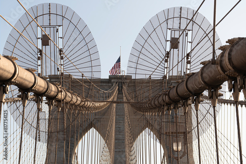 view of the brooklin bridge from the inside