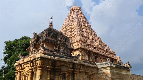 Beautiful Ancient Brihadisvara Temple, Built in 11th Century by Rajendra Chola I, Chola Dynasty, Gangaikonda Cholapuram,  Ariyalur, Tamil Nadu, India. photo