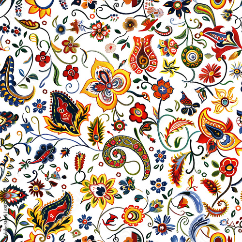 Folklore Paisley Pattern Design