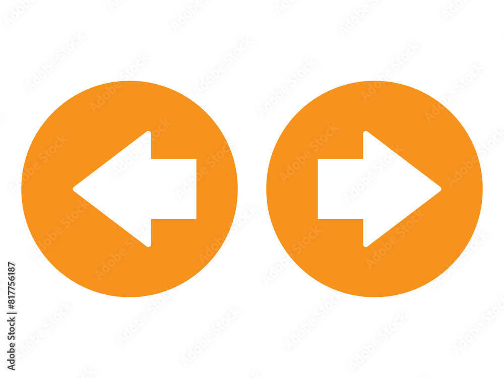 Left right or back next icon button design illustration Left right or back next icon button design illustration