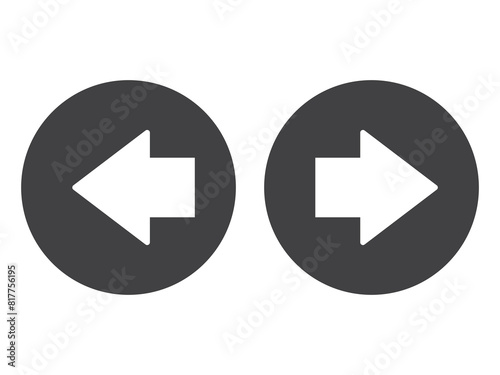 Free Download Left right or back next icon button design illustration - GFXLoad