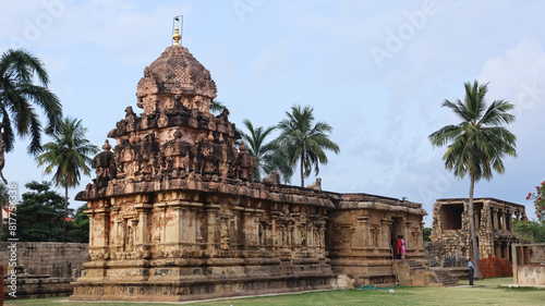 Photography Beautiful Ancient Brihadisvara Temple, Built in 11th Century by Rajendra Chola I, Chola Dynasty, Gangaikonda Cholapuram,  Ariyalur, Tamil Nadu, India