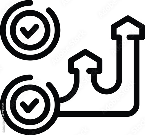 Life enhancement coach icon outline vector. Personal growth strategy. Skills empowerment trainer