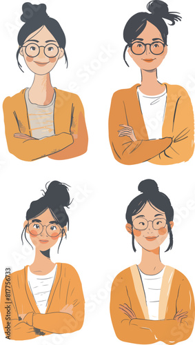Woman in Yellow Cardigan