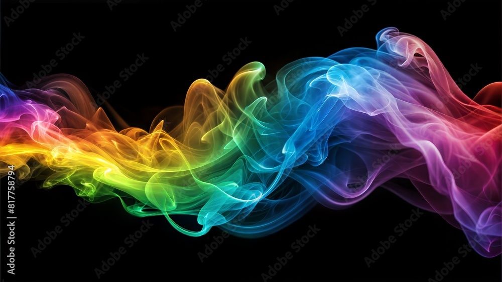 Fototapeta premium Abstract wave of colorful smoke