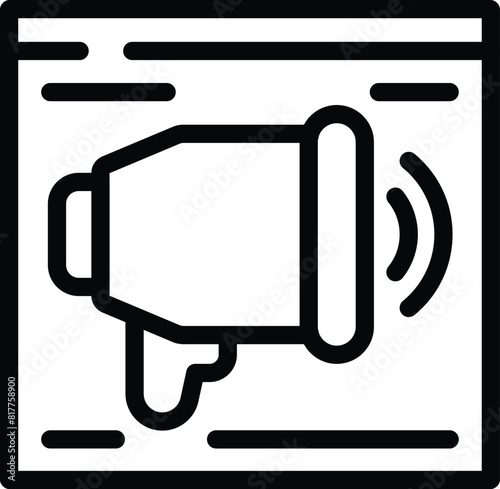 FAQ forum icon outline vector. Questions and answers page. Website info guidance