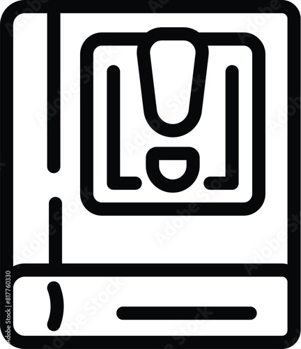 Online help page icon outline vector. Digital info resource. FAQ webpage section