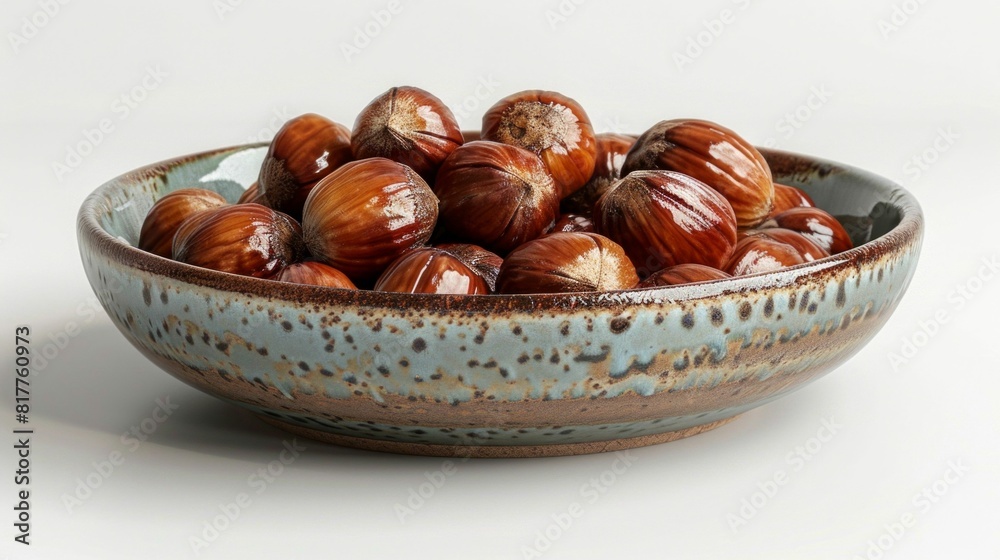 Roasted Chestnuts in a Bowl. Generative ai Roasted Chestnuts in a Bowl. Generative ai
