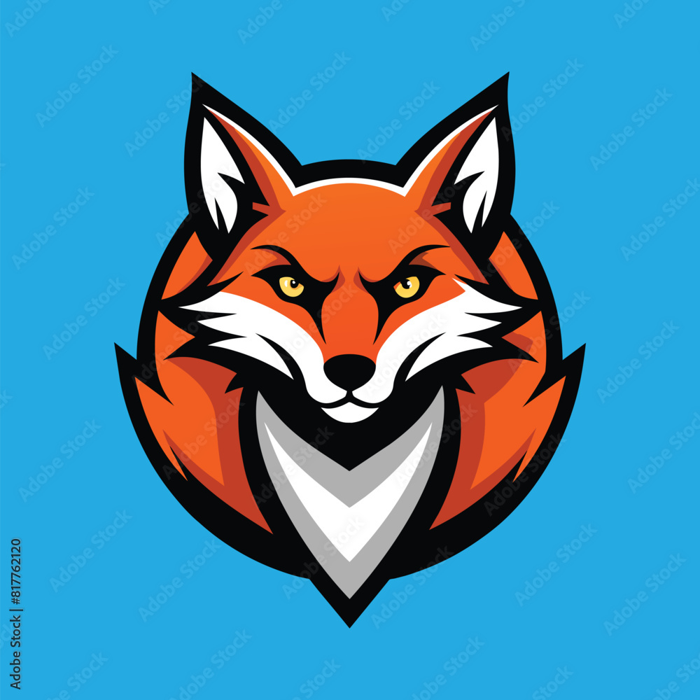 Fox Mascot Logo Design Fox Vector Illustration
