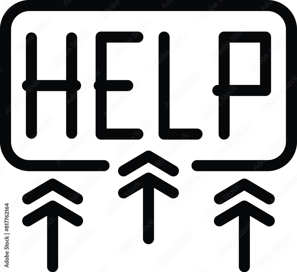 Help center icon outline vector. FAQ information hub. Frequently asked questions