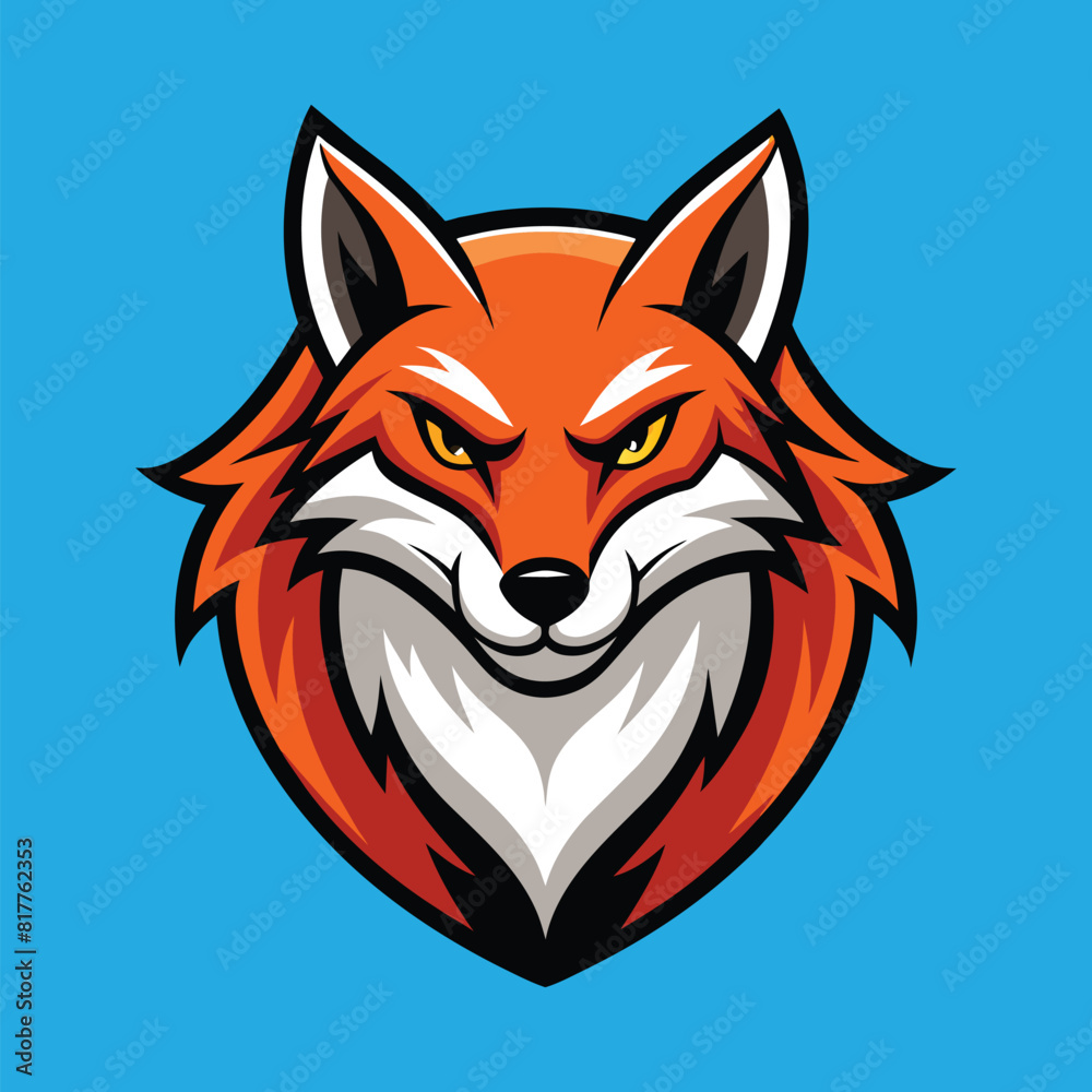 Fototapeta premium Fox Mascot Logo Design Fox Vector Illustration 