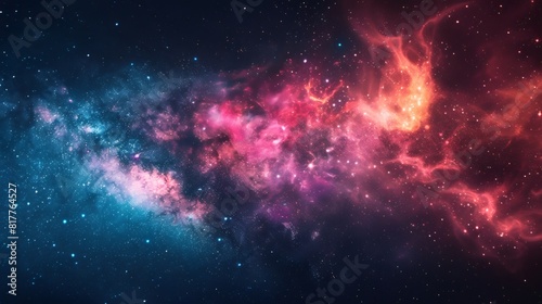 colourful star scape galaxy background.