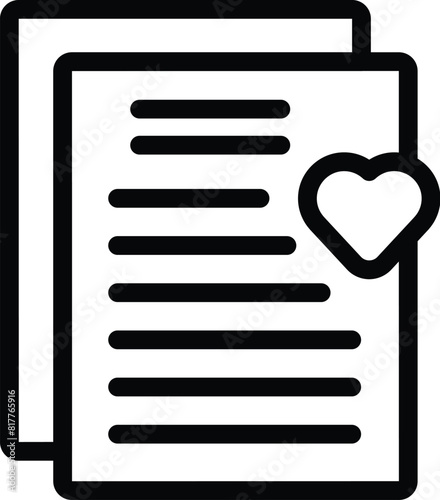 Knowledge base icon outline vector. User information hub. Problem solving guide file