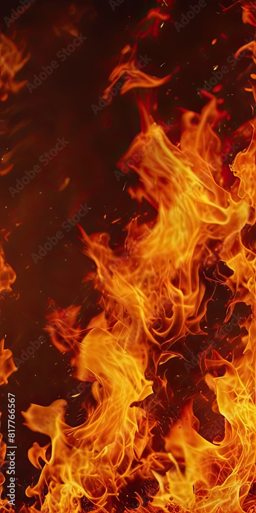 Fototapeta premium fire flames background