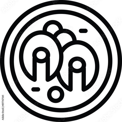 Iceland dish icon outline vector. Traditional Nordic food. Norse cuisine menu