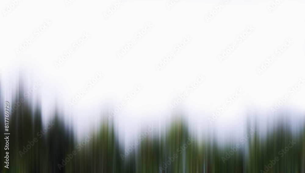 Blurry background of green grass on white. Artistic frame illustration backgrounds with copy space for your creative text and design. Green and white backdrop. 