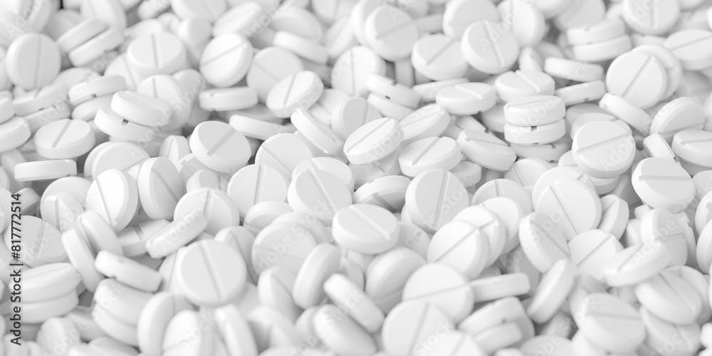 Abstract bunch of medicine pills on a white background Abstract bunch of medicine pills on a white background