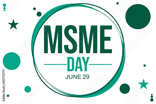 Micro-, Small and Medium-sized Enterprises Day 27 June with white background illustration