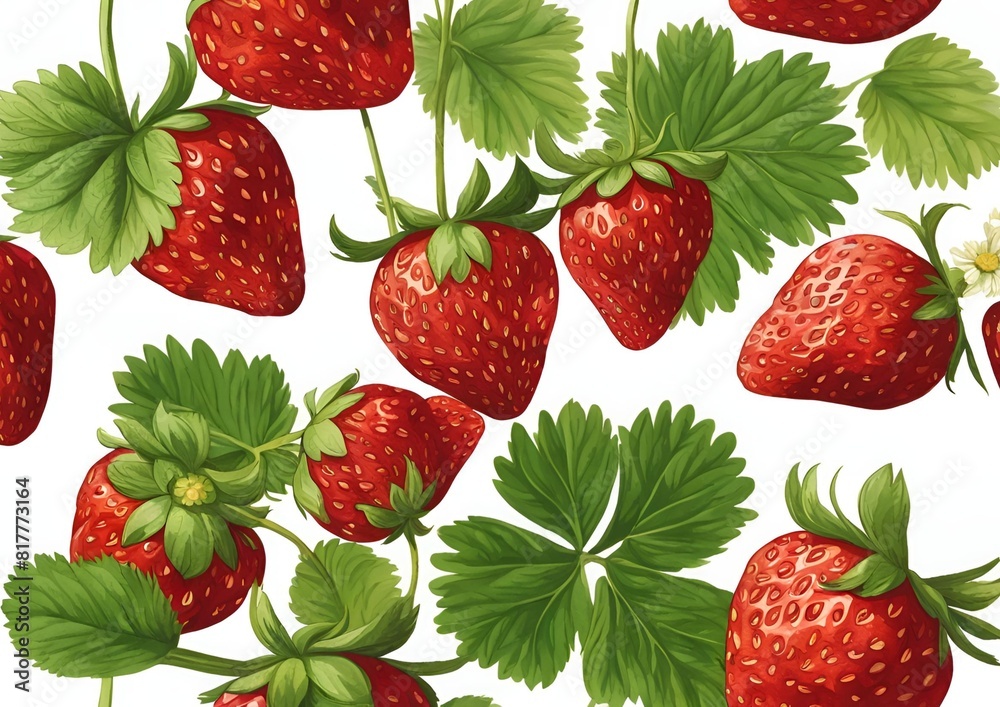 A strawberry on a white background. A strawberry on a white background.