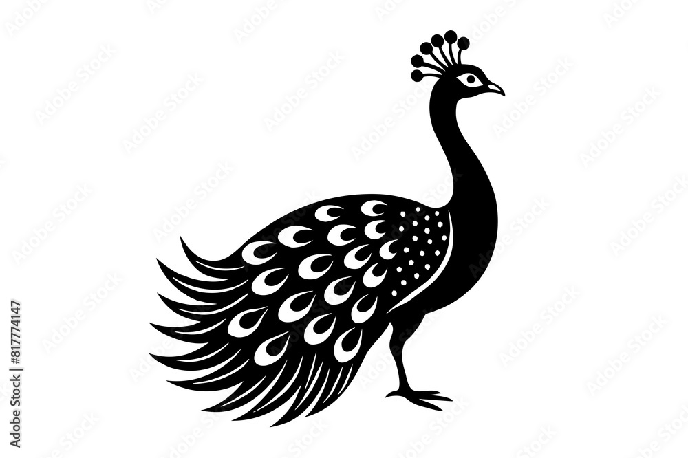 peacock vector silhouette illustration peacock vector silhouette illustration