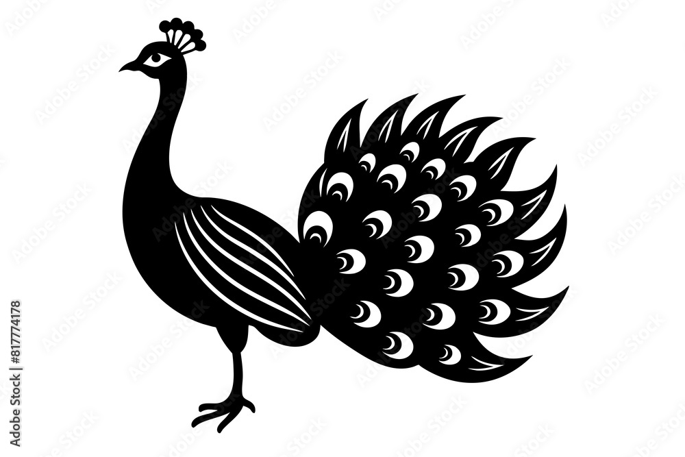 peacock vector silhouette illustration peacock vector silhouette illustration