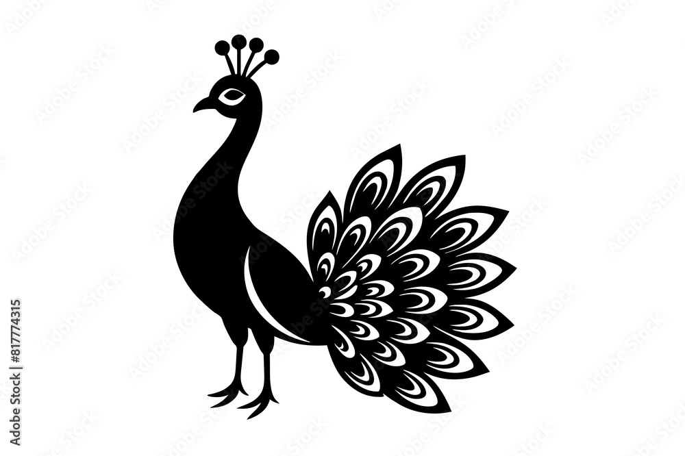 peacock vector silhouette illustration peacock vector silhouette illustration