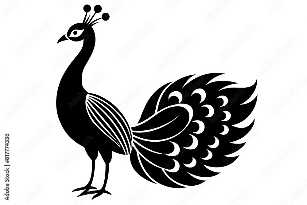 peacock vector silhouette illustration peacock vector silhouette illustration