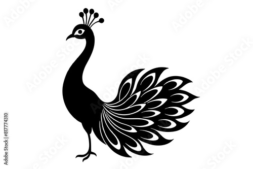 peacock vector silhouette illustration