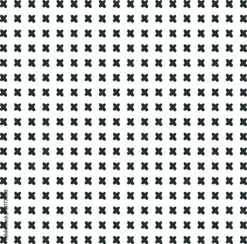 Screentone or texture with repeating rows of plump or thick crosses.