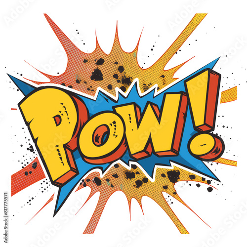 Comic Book Sound Effect,  Bam!, vector style, spark on transparent background