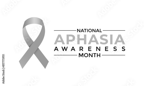 Vector illustration of Aphasia Awareness Month in June. Banner poster, flyer and background design. flat design.
