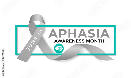 Vector illustration of Aphasia Awareness Month in June. Banner poster, flyer and background design. flat design.