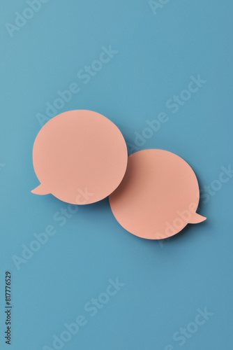 Two conversational clouds. Symbol of the need to write, ask something