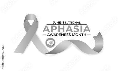 Vector illustration of Aphasia Awareness Month in June. Banner poster, flyer and background design. flat design.