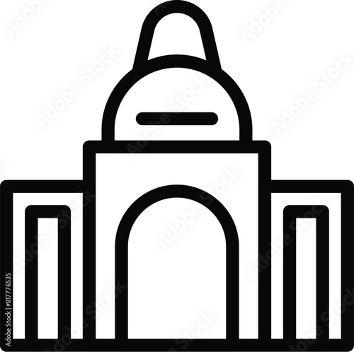 Saint Petersburg museum icon outline vector. Cultural location. Russian imperial heritage