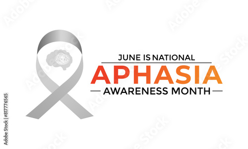 Vector illustration of Aphasia Awareness Month in June. Banner poster, flyer and background design. flat design.